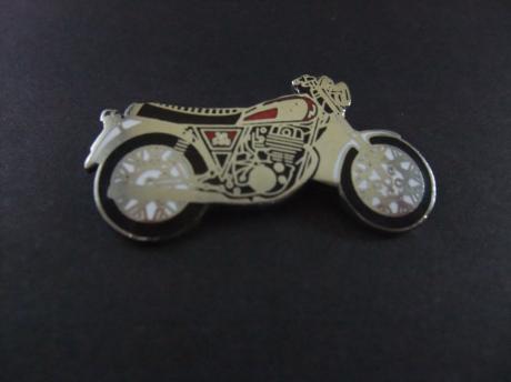 Yamaha SR 500 eencilinder , luchtgekoelde motorfiets, creme